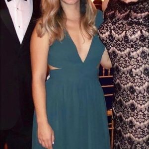 open back ruched top flowy dress